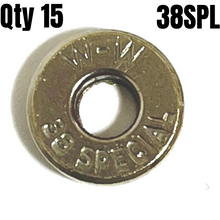 Load image into Gallery viewer, 38 Special Deprimed Polished Nickel Bullet Slices