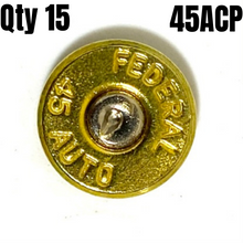 Load image into Gallery viewer, 45 ACP Thin Cut Brass Bullet Slices Polished Qty 15 | FREE SHIPPING