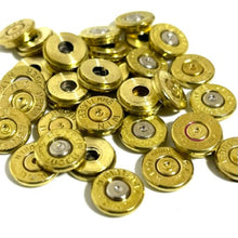 Load image into Gallery viewer, 9MM Thin Cut Bullet Slices Polished Brass