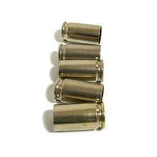 Load image into Gallery viewer, 9MM Nickel Brass Shells Used Bullet Casings 9X19 Luger Fired Spent Pistol Ammo Cleaned Polished 15 Pieces | FREE SHIPPING