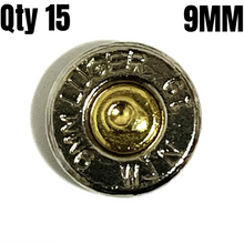 Load image into Gallery viewer, 9MM Nickel Thin Cut Bullet Slices Polished Qty 15 | FREE SHIPPING