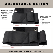 Load image into Gallery viewer, Bedside Gun Holster Adjustable Under The Mattress Pistol Holder Car Seat Gun Holster With Flashlight and Spare Magazine Holder Tactical Handgun Holster | Free Shipping