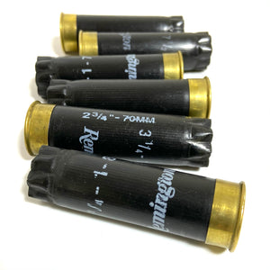 Remington Black Shotgun Shells 12 Gauge Empty Spent Hulls Used Fired Gold Brass Casings