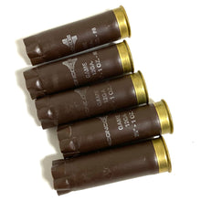 Load image into Gallery viewer, 12 Gauge Concorde Game Made In Hungary Brown Shotgun Shells Used 12GA Hulls 5 Pcs