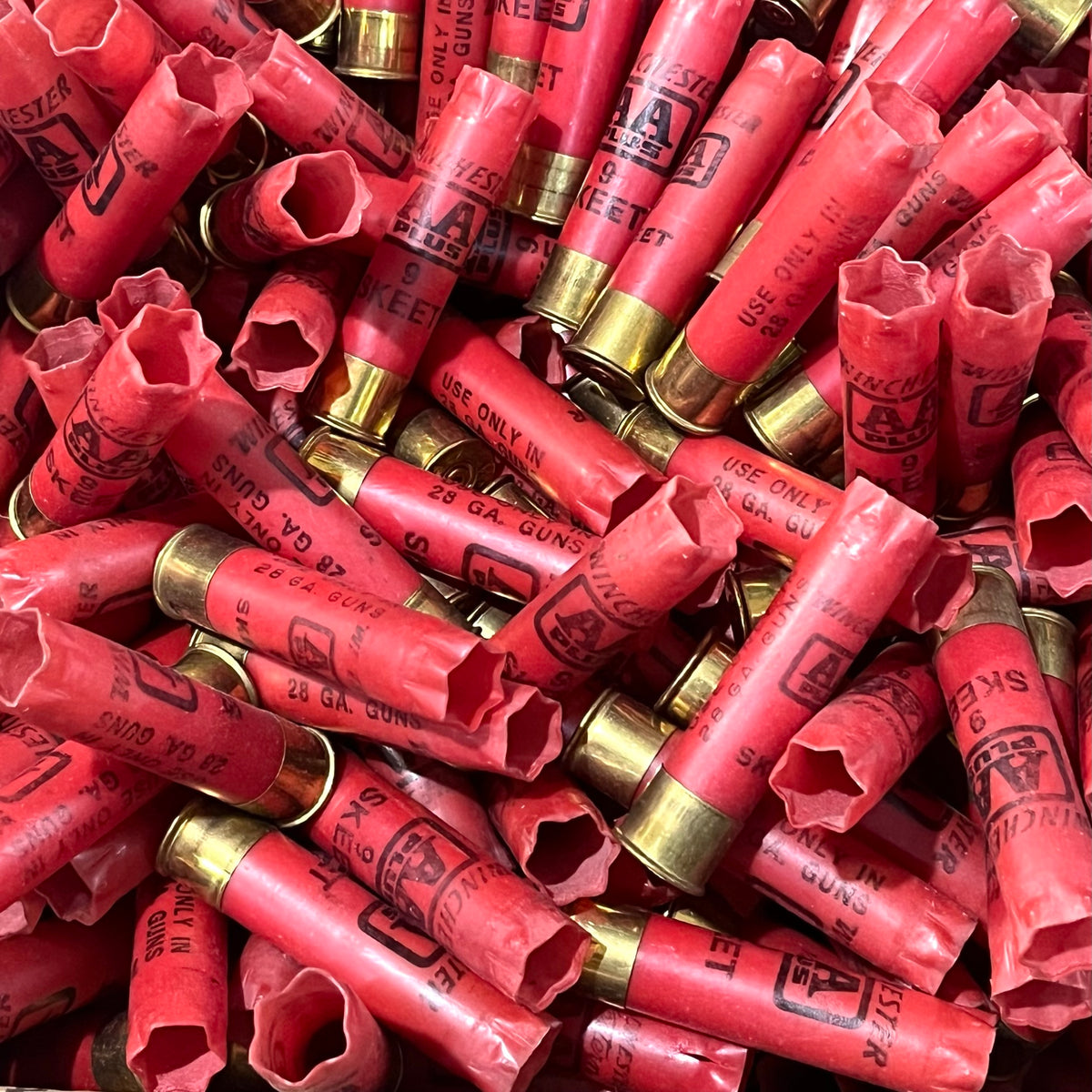 Federal Dark Red 28 Gauge Shotgun Shells Empty 28GA High Brass