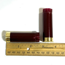 Load image into Gallery viewer, Glossy Blank Dark Red Shotgun Shells 12 Gauge For Wedding Boutinieres