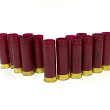 Load image into Gallery viewer, Red Burgundy Empty Shotgun Shells 12 Gauge Dark Red 12GA Hulls