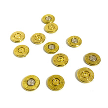 Load image into Gallery viewer, 9MM Thin Cut Bullet Slices Polished Brass
