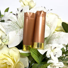 Load image into Gallery viewer, 8 Blank Rose Gold Shotgun Shells 12 Gauge No Markings On Hulls Shotshells DIY Boutonniere Wedding Crafts