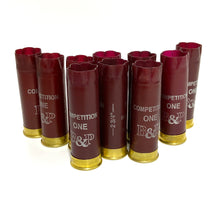 Load image into Gallery viewer, Red Burgundy Empty Shotgun Shells 12 Gauge Dark Red 12GA Hulls