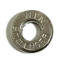 Load image into Gallery viewer, 9MM Bullet Nickel Slices Deprimed