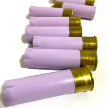 Load image into Gallery viewer, Lavender Pastel Purple Empty Shotgun Shells 12 Gauge 12GA Hulls Hand Painted DIY Boutonnieres