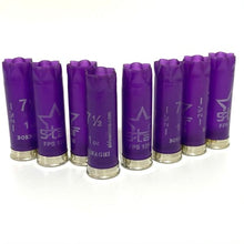 Load image into Gallery viewer, Purple Shotgun Shells 12 Gauge Empty Hulls Spent Shotshells Once Fired Shot Gun Ammo Casings 8 Pcs FREE SHIPPING