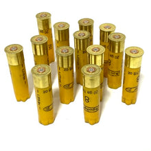 Load image into Gallery viewer, Empty Yellow Shotgun Shells 20 Gauge Hulls Fired 20GA Spent Shot Gun Cartridges DIY Ammo Crafting