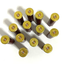 Load image into Gallery viewer, Dark Red Burgundy  Shotgun Shells for DIY Boutonnieres Empty 12 Gauge ShotShells Used 12GA Shot Gun Maroon Hulls 8 Pcs | FREE SHIPPING