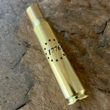 Load image into Gallery viewer, Engraved 1776 Betsy Ross 13 Stars 50 BMG Hand Polished Brass Shell