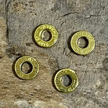 Load image into Gallery viewer, Deprimed 45 ACP Thin Cut Brass Polished Bullet Slices Qty 15 | FREE SHIPPING