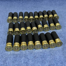 Load image into Gallery viewer, Engraved 24 Blank Black Clever Hand Polished Empty Shotgun Shells 12 Gauge No Markings On Hulls
