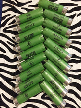 Load image into Gallery viewer, Lime Green Shotgun Shells 12 Gauge Spent Hulls Fired Light Green Empty 12GA Used Shot Gun Casings