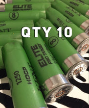 Load image into Gallery viewer, Lime Green Shotgun Shells 12 Gauge Hulls Spent Shotshells Fired Used Casings DIY Boutonniere Crafts 10 Pcs Free Shipping