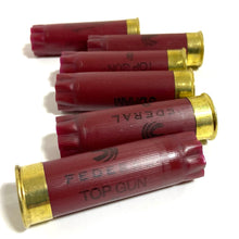 Load image into Gallery viewer, Dark Red Burgundy Empty 12 Gauge Shot Gun Shells Used Casings Fired Hulls Spent Cartridges Federal Maroon