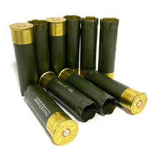 Load image into Gallery viewer, Green Empty Used Shotgun Shells 12 Gauge 12GA High Brass Hulls Qty 10 FREE SHIPPING