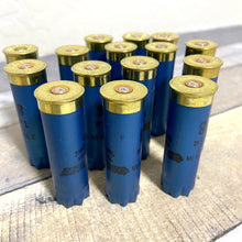 Load image into Gallery viewer, Electric Blue Used Hulls Shotgun Shells 12 Gauge Fired Spent Casings Diy Boutonnieres 10 Pcs FREE SHIPPING