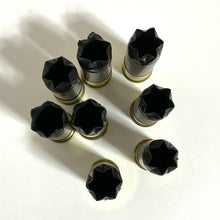 Load image into Gallery viewer, Star Crimped Black High Brass Shotgun Shells Empty Hulls 
