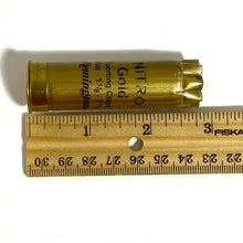 Load image into Gallery viewer, Size Dimension Purple Shotgun Shells Gold Nitro
