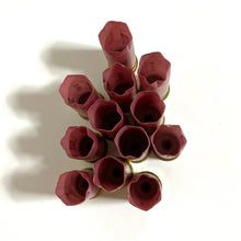 Load image into Gallery viewer, Star Crimped Pink kemen Shotgun Shells Empty Hulls Used Fired Spent 12GA Casings