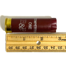 Load image into Gallery viewer, Red Burgundy Empty Shotgun Shells Size Dimensions
