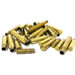 Mixed Brass Bullet Casings Once Fired .223 7.62x39 (AK47) 270 300BO 308 30-06 7MM Qty 32