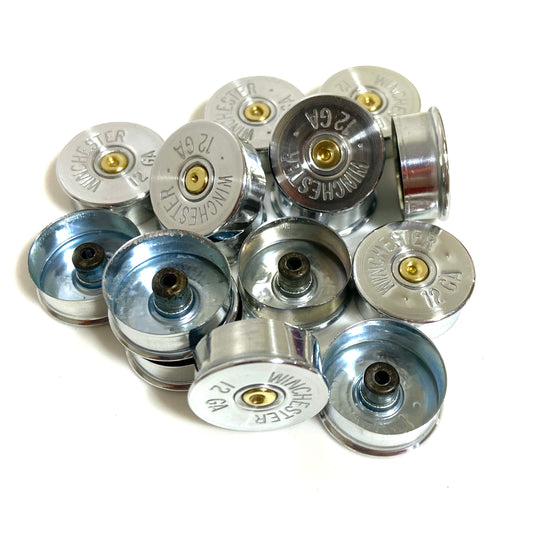 Winchester Steel Head Stamps Hand Polished 12 Gauge Shotgun Shell Steel Bottoms