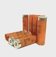 Load and play video in Gallery viewer, 100 Orange Empty Shotgun Shells 12 Gauge Shotshells Spent Hulls Federal Cartridges Fired Casings 12GA 2 3/4 Shot Gun Shells FREE SHIPPING