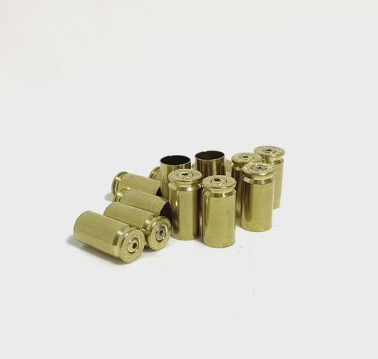  9MM Drilled Brass Casings Used Polished Brass
