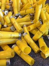 Load image into Gallery viewer, Empty Yellow Shotgun Shells 20 Gauge Hulls Fired 20GA Spent Shot Gun Cartridges DIY Ammo Crafting Qty 24 Pcs - FREE SHIPPING
