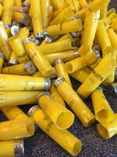 Load image into Gallery viewer, Empty Yellow Shotgun Shells 20 Gauge Hulls Fired 20GA Spent Shot Gun Cartridges DIY Ammo Crafting Qty 24 Pcs - FREE SHIPPING