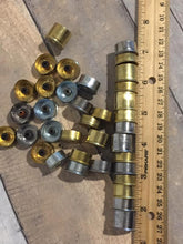 Load image into Gallery viewer, Shotgun Shell Gold Head Stamps 20 Gauge Silver End Caps 20GA Brass Bottoms DIY Bullet Necklace Earring Jewelry Steampunk Crafts 40 Pcs - FREE SHIPPING