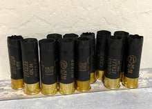 Load image into Gallery viewer, Black Shotgun Shells 12 Gauge Empty Spent Hulls Used Fired Casings
