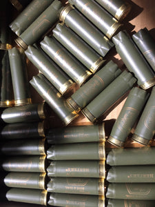 Olive Drab Army Green Empty Used Shotgun Shells 12GA Hulls 