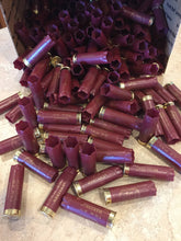 Load image into Gallery viewer, Dark Red Burgundy  Shotgun Shells for DIY Boutonnieres Empty 12 Gauge ShotShells Used 12GA Shot Gun Maroon Hulls 20 Pcs | FREE SHIPPING