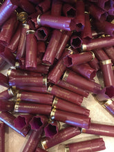 Load image into Gallery viewer, Dark Red Burgundy  Shotgun Shells for DIY Boutonnieres Empty 12 Gauge ShotShells Used 12GA Shot Gun Maroon Hulls 20 Pcs | FREE SHIPPING
