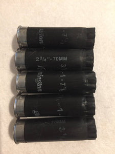 Black Shotgun Shells 12 Gauge Empty Spent Hulls Used Fired Remington Casings DIY Ammo Crafts 5 pcs | FREE SHIPPING