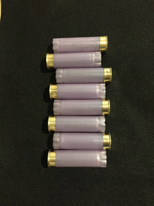 Violet Empty Shotgun Shells 12 Gauge Blank No Markings On Hulls Spent Shotshells Once Fired Used Ammo Casings DIY Boutonniere Crafts 8 pcs
