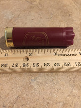 Load image into Gallery viewer, Dark Red Burgundy Maroon 12 Gauge Shotgun Shells Empty Used Casings Once Fired 12GA Hulls Spent Cartridges Herters 15pcs - FREE SHIPPING