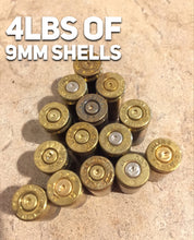 Load image into Gallery viewer, Empty Brass Shells 9MM Used Bullet Casings Fired 9X19 Spent Pistol Ammo Uncleaned DIY Jewelry Crafts 4lbs