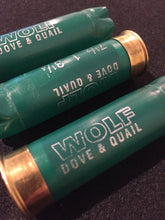 Load image into Gallery viewer, Green Shotgun Shells GREEN Hulls 12 Gauge Empty Once Fired 12GA Shot Gun Ammo Spent Cartridge Casings Shotshells DIY Ammo Crafts 10 Pcs - Free Shipping