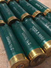Load image into Gallery viewer, Green Shotgun Shells GREEN Hulls 12 Gauge Empty Once Fired 12GA Shot Gun Ammo Spent Cartridge Casings Shotshells DIY Ammo Crafts 10 Pcs - Free Shipping