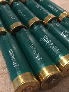 Green Shotgun Shells GREEN Hulls 12 Gauge Empty Once Fired 12GA Shot Gun Ammo Spent Cartridge Casings Shotshells DIY Ammo Crafts 10 Pcs - Free Shipping