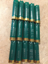 Load image into Gallery viewer, Green Shotgun Shells GREEN Hulls 12 Gauge Empty Once Fired 12GA Shot Gun Ammo Spent Cartridge Casings Shotshells DIY Ammo Crafts 10 Pcs - Free Shipping
